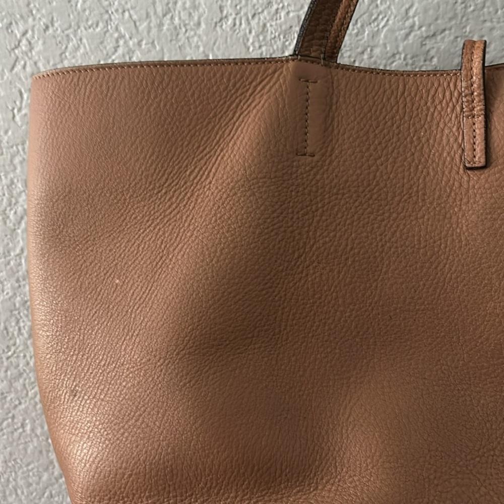 Salvatore Ferragamo Tan Leather Tote with Silver Gancini Accent - Picture 7 of 14